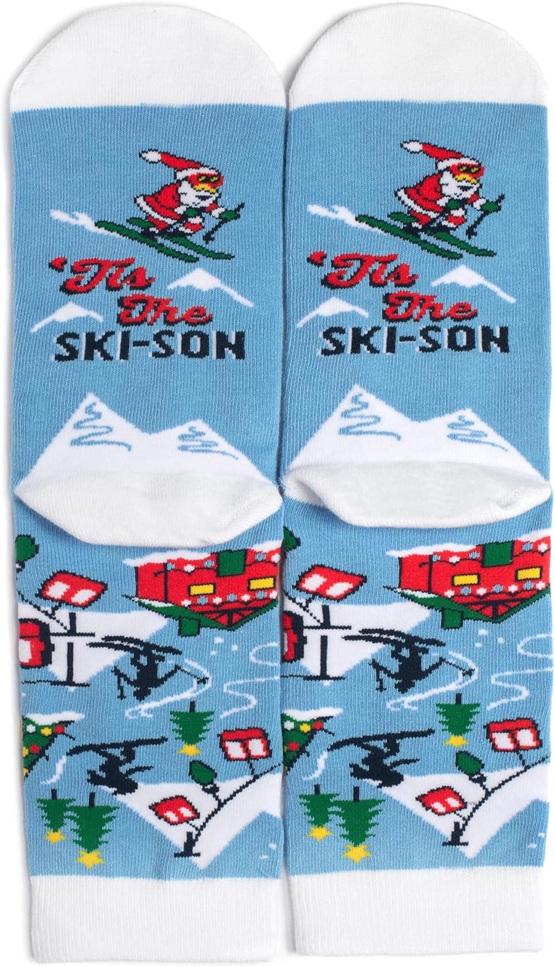 Lavley Ski Socks - Funny socks for skiers and snowboarders - Unisex novelty gift - Great for birthdays or holidays - Image 4